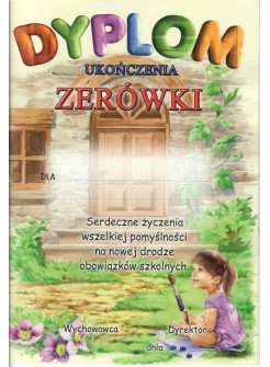 Dyplom ukończenia zerówki 2c-339