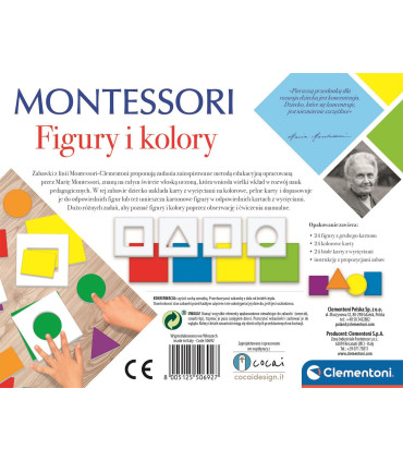 Figury i kolory. Montessori. Gra