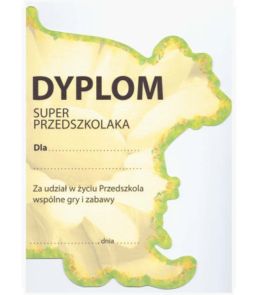 Dyplom ukończenia przedszkola K-26