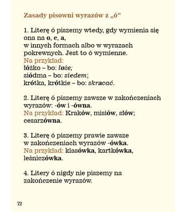 Ortografia w wierszykach Ó