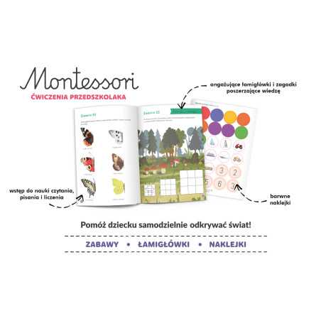 Ćwiczenia przedszkolaka 4-6 lat. Montessori.