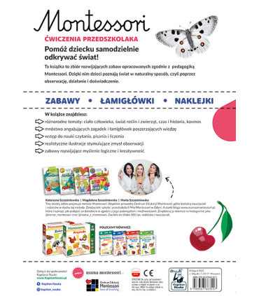 Ćwiczenia przedszkolaka 4-6 lat. Montessori.