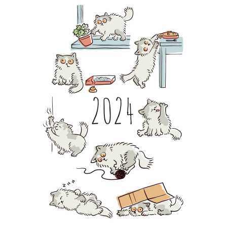 Kalendarz 2024. Koty