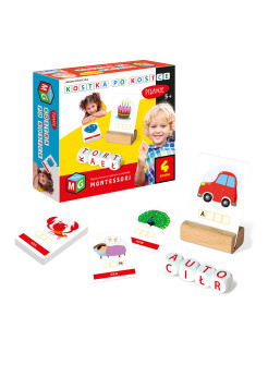 Montessori zabawka edukacyjna. Kostka po kostce pisanie 4 kostki