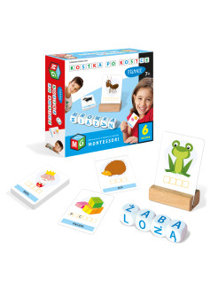 Montessori zabawka edukacyjna. Kostka po kostce pisanie 6 kostek