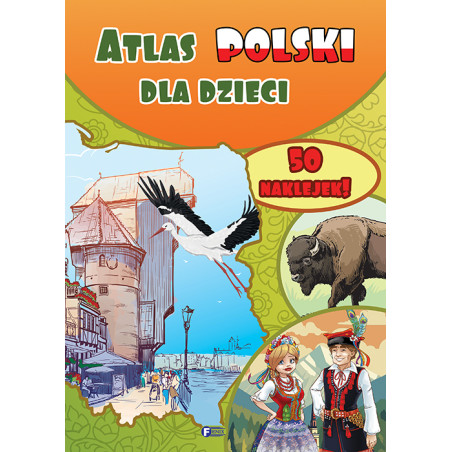 Atlas Polski dla dzieci. 50 naklejek