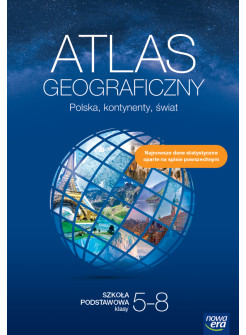 Atlas geograficzny. Polska kontynenty świat, klasy 5-8 szkoła podstawowa