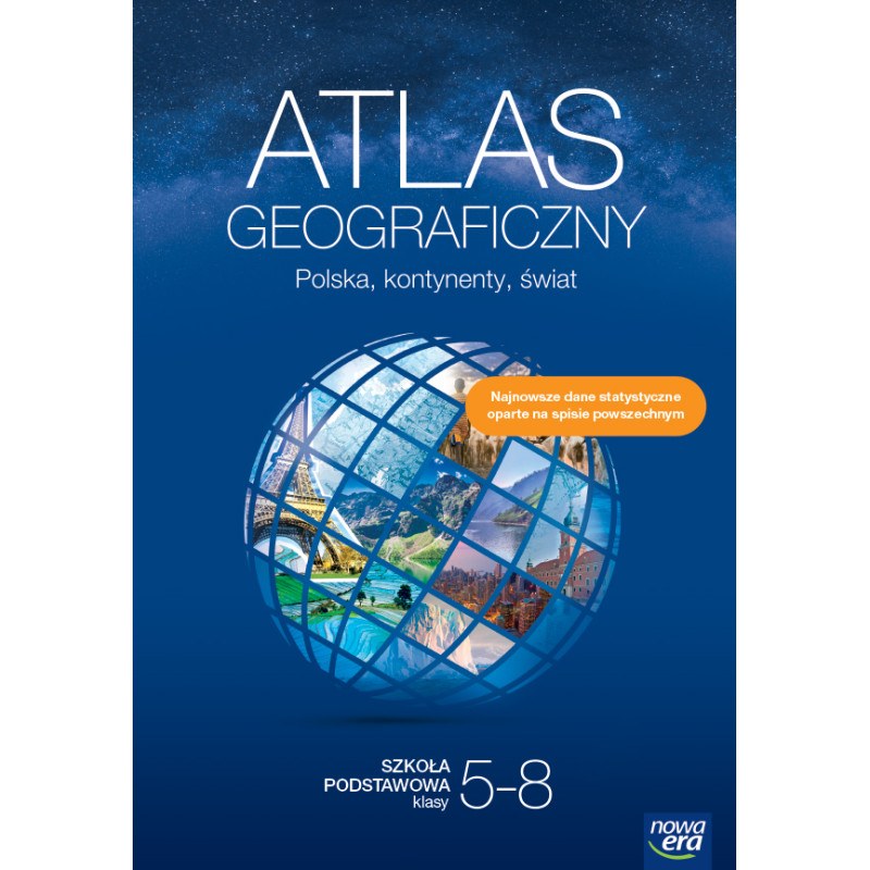 Atlas geograficzny. Polska kontynenty świat, klasy 5-8 szkoła podstawowa