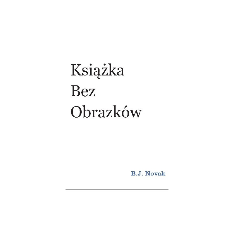 Książka bez obrazków