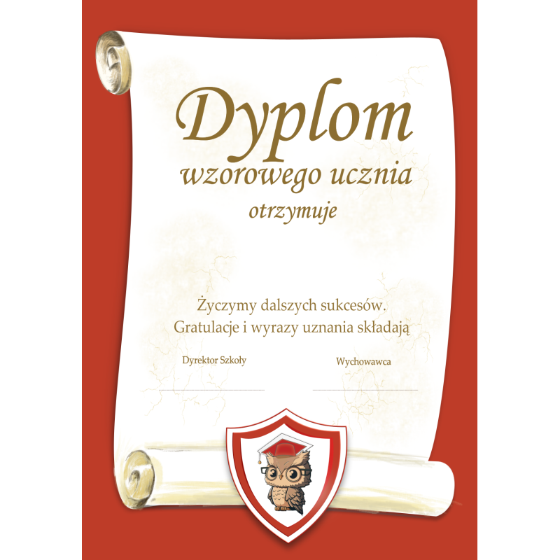 Dyplom wzorowego ucznia S4-103 Dyplom wzorowego ucznia S4-103