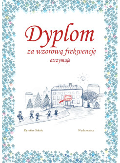 Dyplom za wzorową frekwencję. S4-105