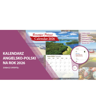 Kalendarz ścienny angielsko-polski na rok 2026