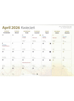 Kalendarz ścienny angielsko-polski na rok 2026