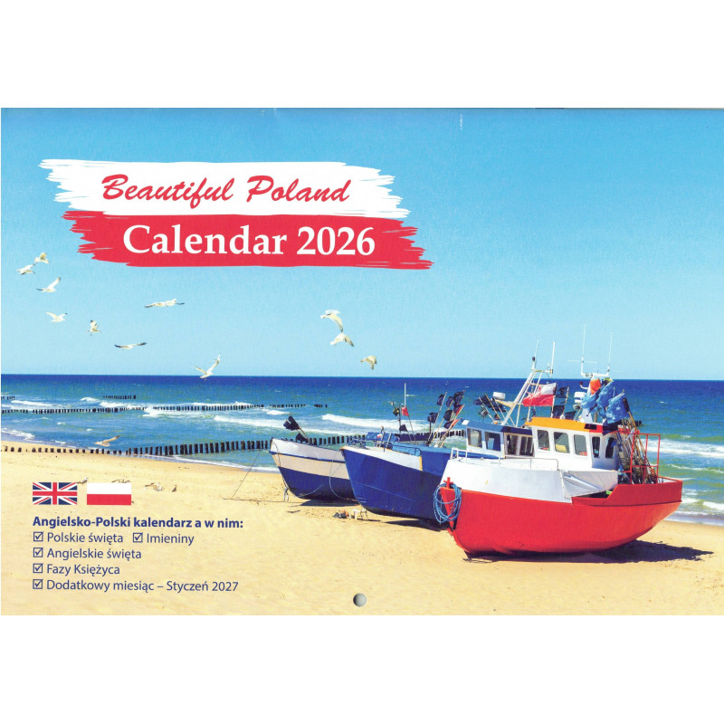 Beautiful Poland. Kalendarz ścienny angielsko-polski 2026 Beautiful Poland. Kalendarz ścienny angielsko-polski 2026