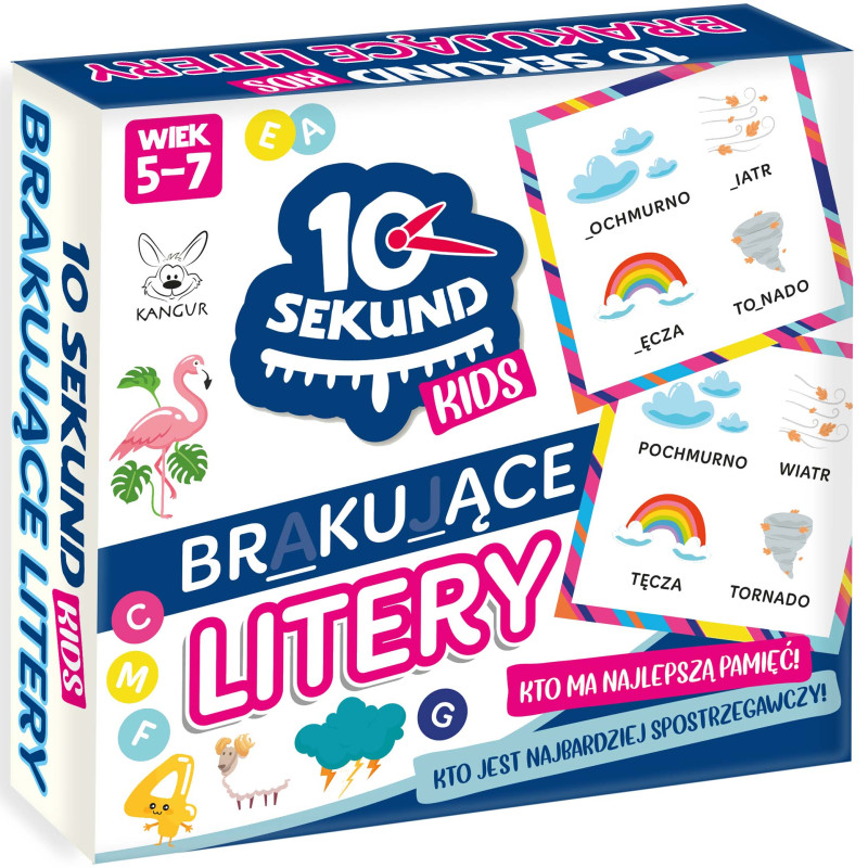 10 sekund kids. Brakujące litery. Gra