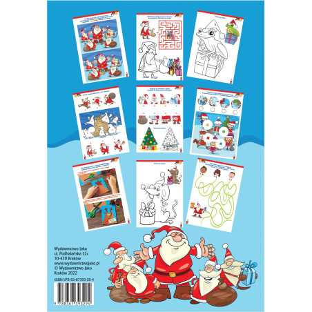 Święta z Mikołajem. Koloruję i rozwiązuję