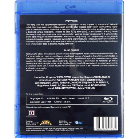 Przypadek (Digitally Restored) 2 płyty: Blu-Ray i DVD