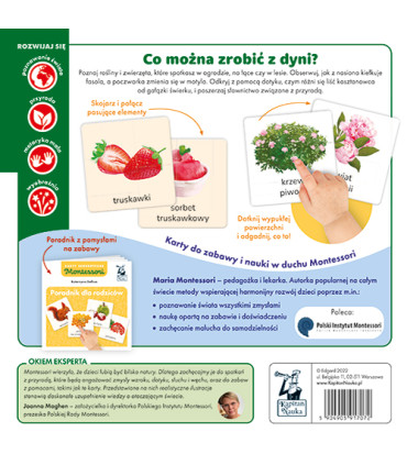 Przyroda. Karty sensoryczne. Montessori