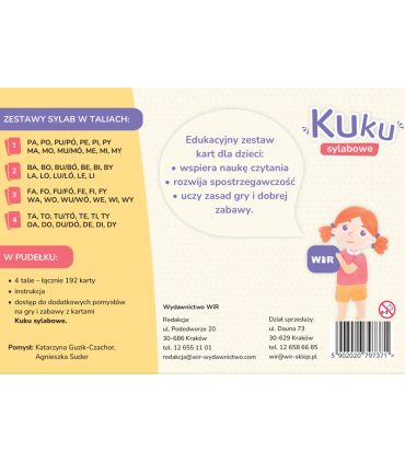 Kuku sylabowe. Gra karciana dla dzieci