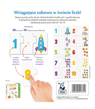 Cyferki. Puzzle sensoryczne