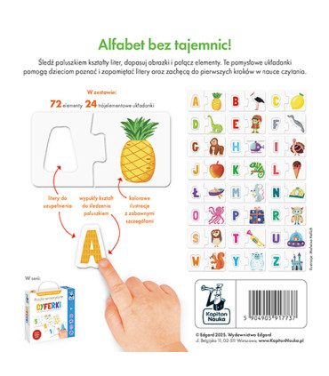 Literki. Puzzle sensoryczne