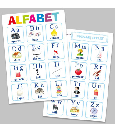 Alfabet i cyfry dla zerówki