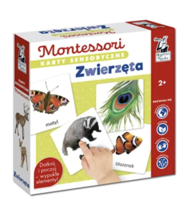 Zwierzęta. Karty sensoryczne. Montessori