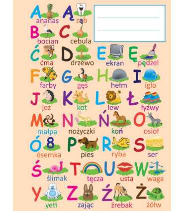 Notebook lined A5. Polish alphabet (16 pages)
