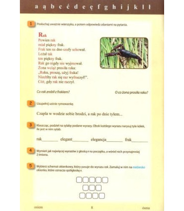 Polski alfabet z piórkiem i pazurkiem - litery P-Ż i dwuznaki