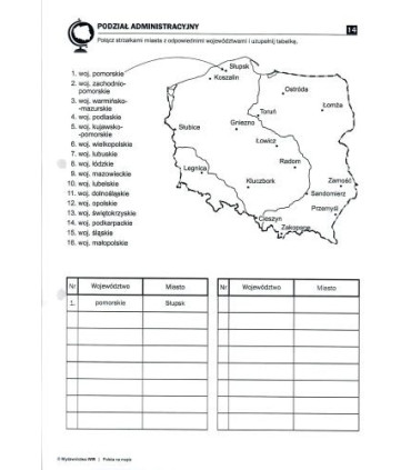 Polska na mapie - ćwiczenia z geografii