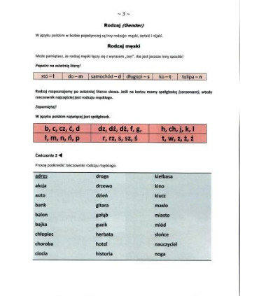 Gramatyka - ćwiczenia językowe Klasa 4