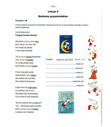 Gramatyka - ćwiczenia językowe Klasa 4