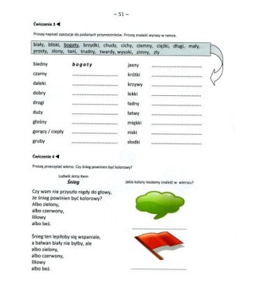 Gramatyka - ćwiczenia językowe Klasa 4