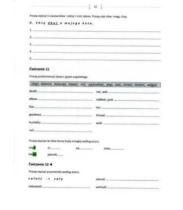 Gramatyka - ćwiczenia językowe Klasa 5