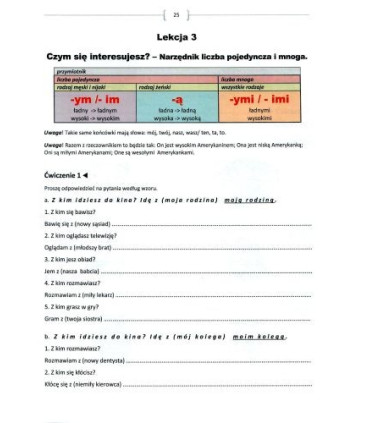 Gramatyka - ćwiczenia językowe Klasa 5