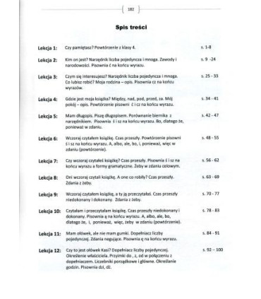 Gramatyka - ćwiczenia językowe Klasa 5