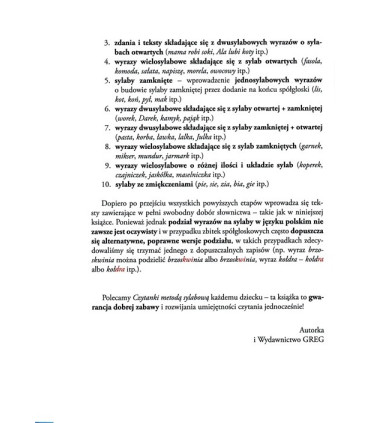 Czytanki metodą sylabową