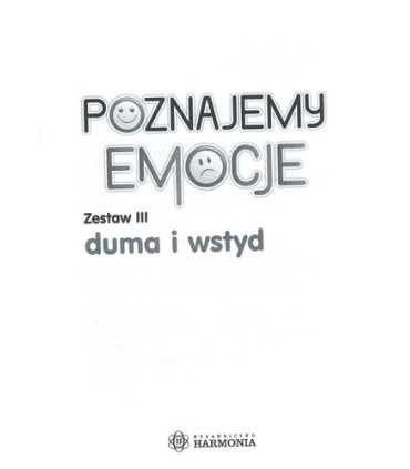 Poznajemy emocje - duma i wstyd -zestaw 3