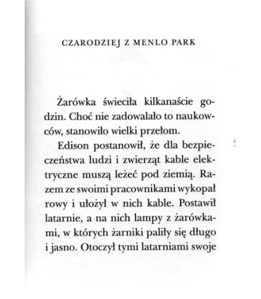 Edison. O wielkim wynalazcy - Czytam sobie - Poziom 3