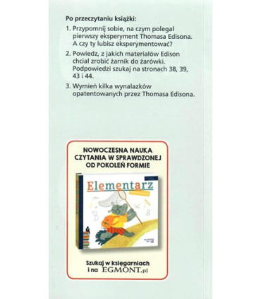 Edison. O wielkim wynalazcy - Czytam sobie - Poziom 3