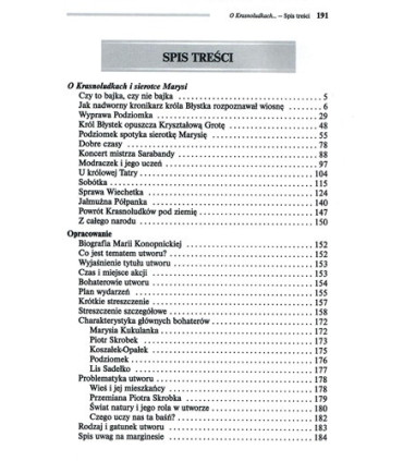 O krasnoludkach i sierotce Marysi - Lektura z opracowaniem