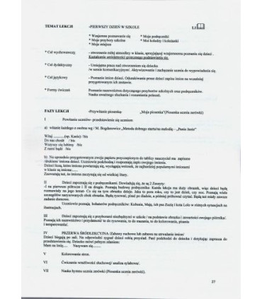 Guide for a teacher in Polish Saturday Schools, Year 0