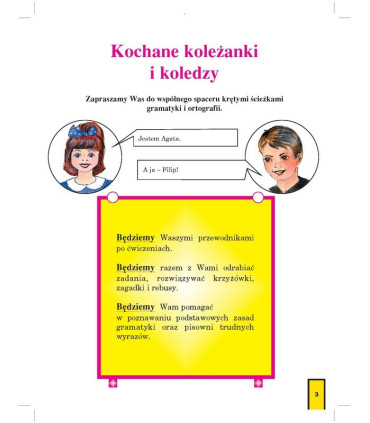 Z uśmiechem i słońcem. Ćwiczenia z gramatyki i ortografii. Klasa 3