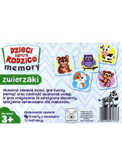 Dzieci kontra Rodzice Memory Zwierzaki Gra