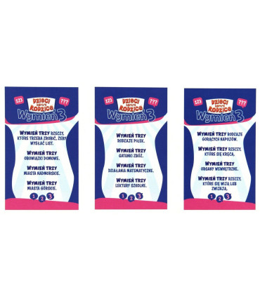 Dzieci kontra Rodzice Wymień 3 Gra